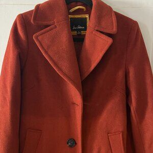 Sam Edelman Rust Red Wool Blend Pea Coat - Size 8